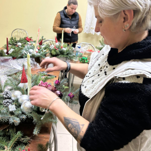 Warsztaty świąteczne pn."Stroik Bożonarodzeniowy"